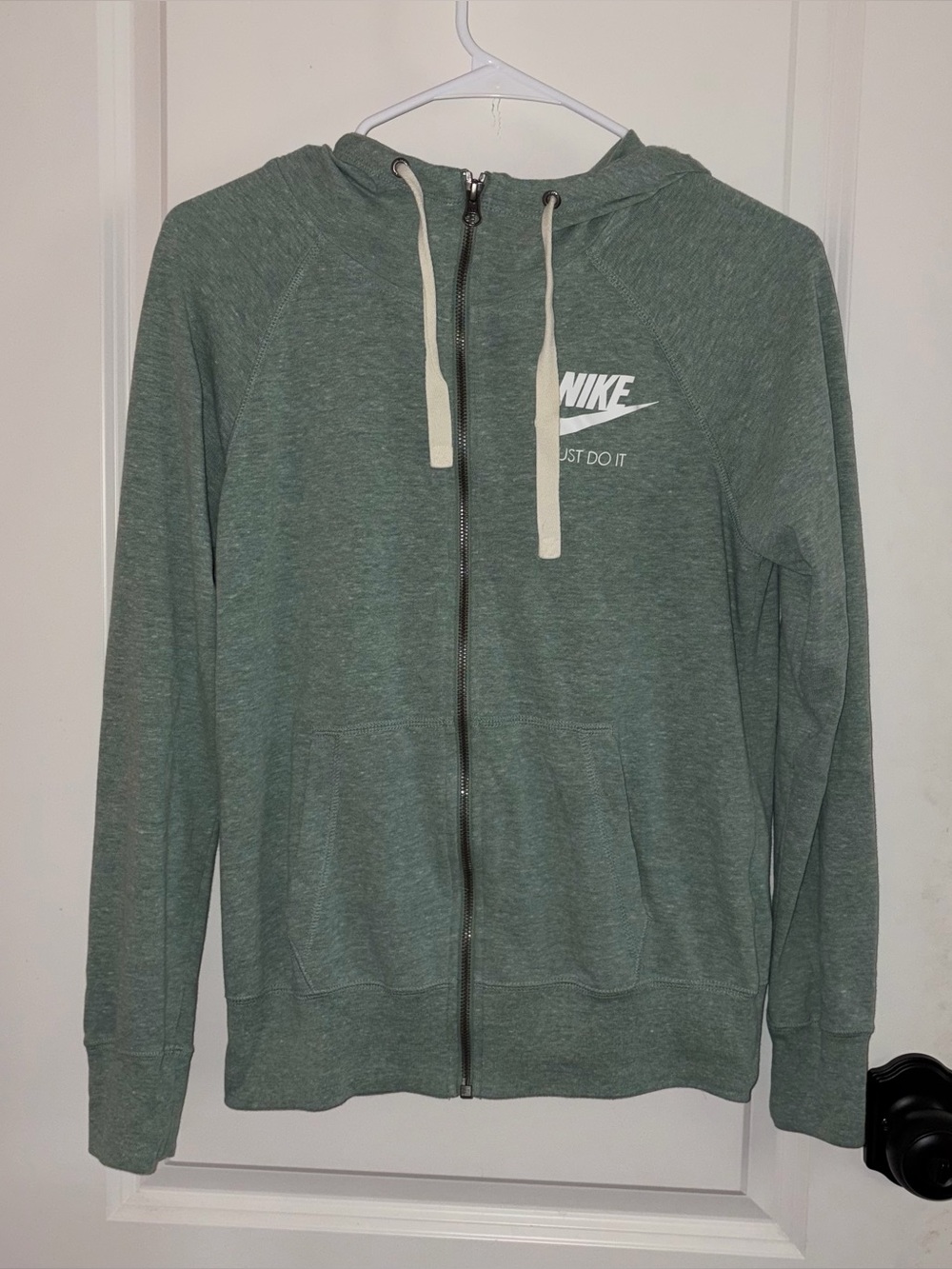 Nike Zip Up Jacket Sweatshirt Hoodie Light Green Size Small